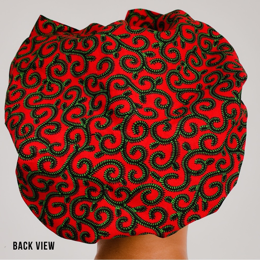 Ankara Satin Bonnet Silk Cap Hair Bonnet for Sleeping, for Women Long Curly Hair - Picture 3 of 5